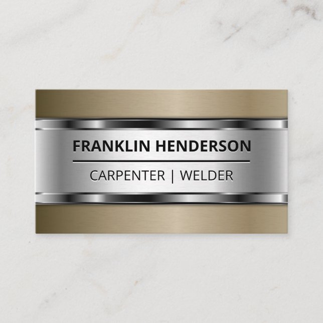 Carte de visite brillant métallique (Devant)