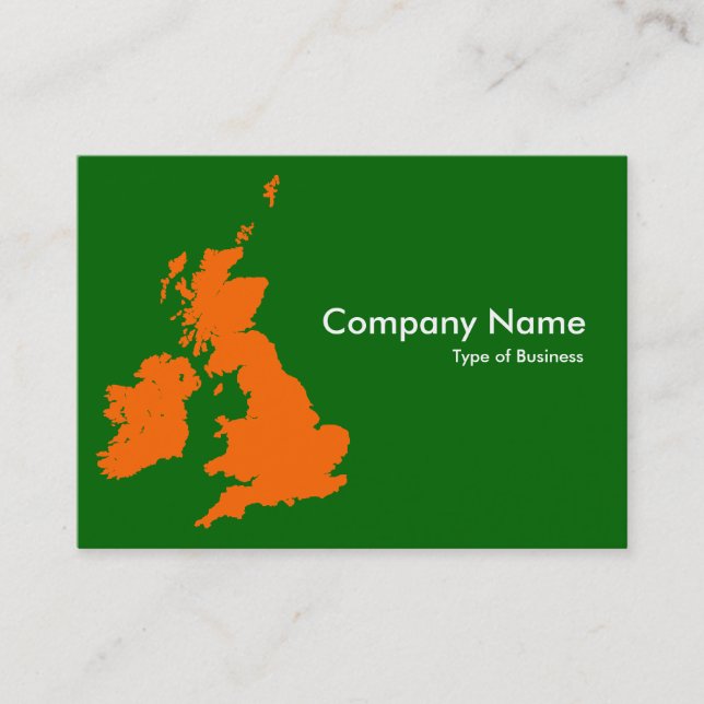 Carte De Visite British Isles - Orange et Green (006600) (Devant)