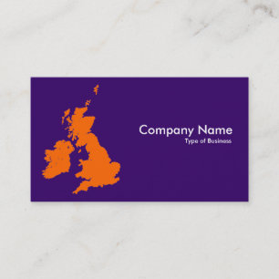 Carte De Visite British Isles - Orange on Dark Violet (330066)