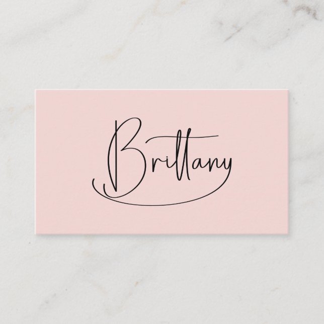 Carte De Visite Brittany Signature manuscrite Décor Y Blush (Devant)