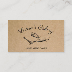 Carte De Visite broche à rouler & whisky cupcake Bakery Papier art