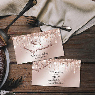 Carte De Visite broche à rouler & whisky cupcake Boulangerie Déchi