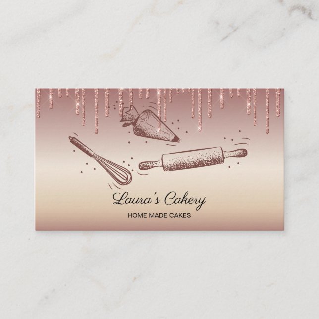 Carte De Visite broche à rouler & whisky cupcake Boulangerie Drivi (Devant)