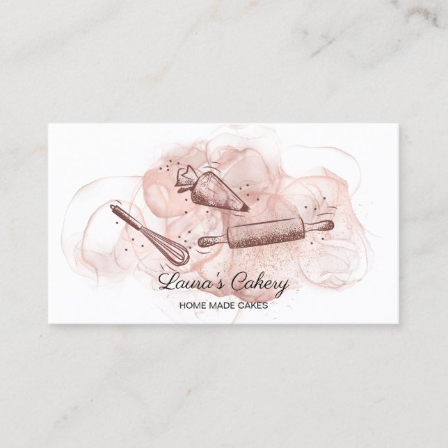 Carte De Visite broche à rouler & whisky cupcake Boulangerie Drivi (Devant)
