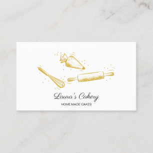 Carte De Visite broche à rouler & whisky cupcake Boulangerie Drivi