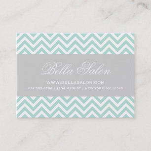 Carte De Visite Broches Chevron Moderne Mint & Grey