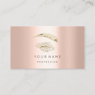 Carte De Visite Brochures professionnelles Rose de maquillage logo