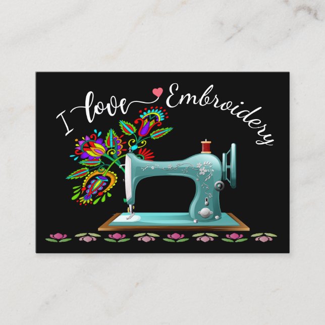 Carte De Visite Broderie - Mode - Marque (Devant)