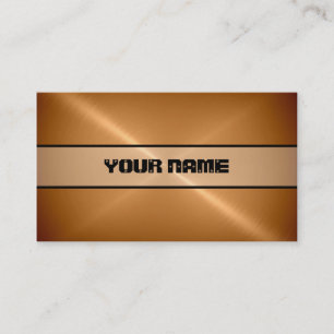 Carte De Visite Bronze brillant acier inoxydable métal 4