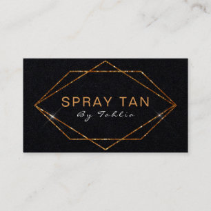 Carte De Visite Bronze simple Parties scintillant Black Mobile Spr
