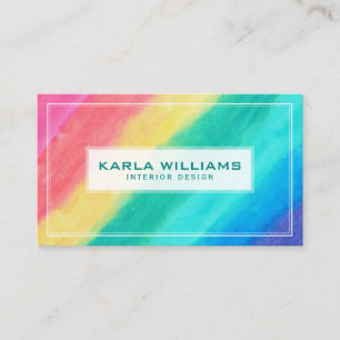 Carte De Visite Brosse Abstraite colorée moderne