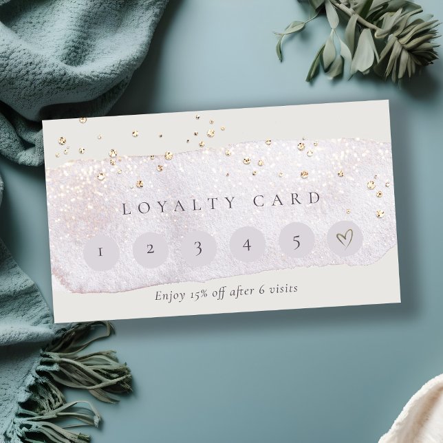 Carte De Visite Brosse Abstraite Lilac Stoke 6 Punch Loyauté (Créateur téléchargé)