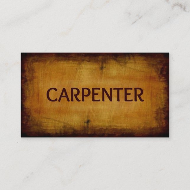 Carte de visite brossé ancien charpentier (Devant)
