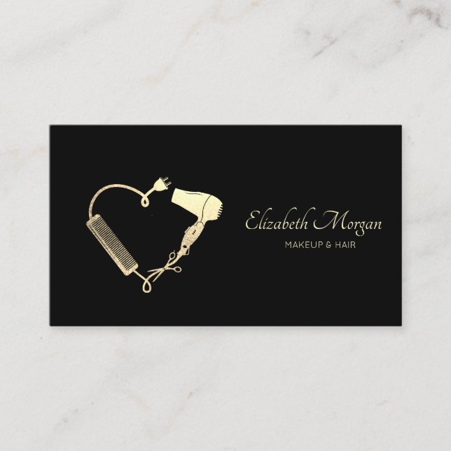 Carte De Visite Brosse de séchoir pour ciseaux professionnels Noir (Devant)