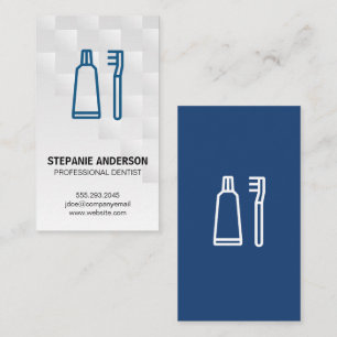 Carte De Visite Brosse et coller   Dentaire