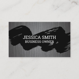 Carte De Visite Brosse tracée   Brossé métallique