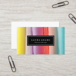 Carte De Visite Brosses colorées Abstraites