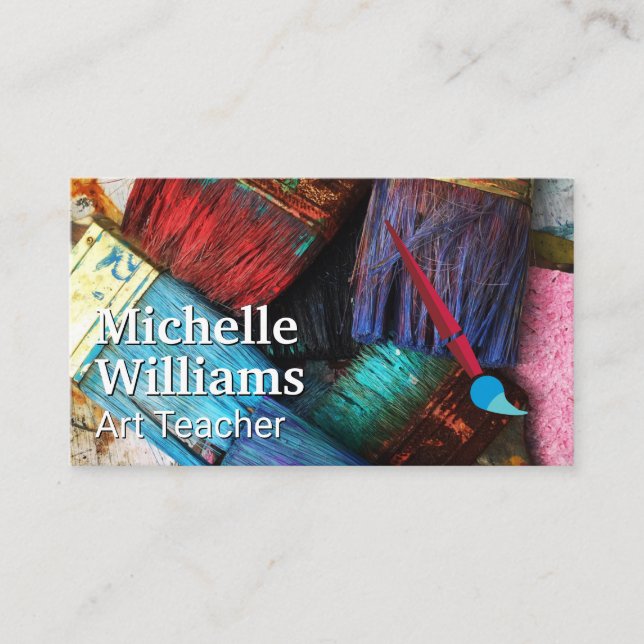 Carte De Visite Brosses d'art | Peindre | Créatif (Devant)