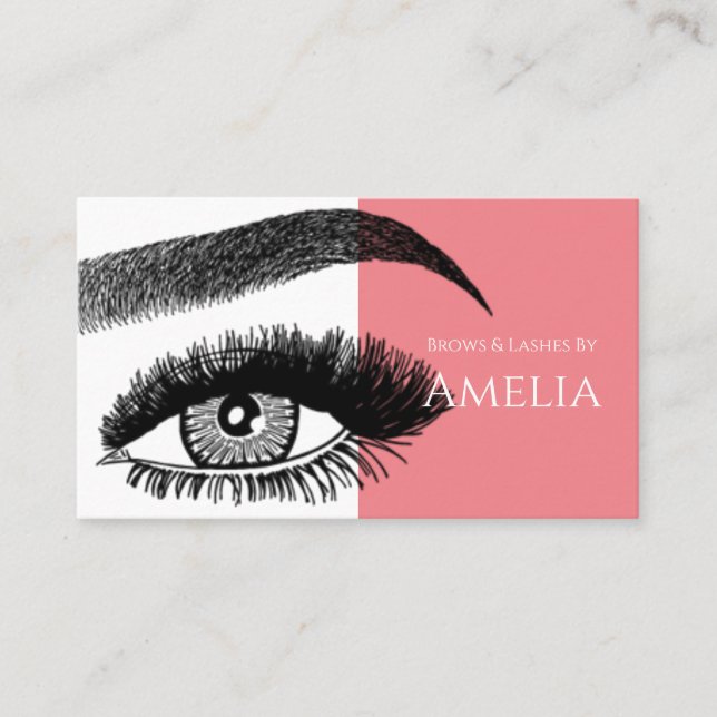 Carte De Visite Brosses et cils Microblading, Extensions Eyelash (Devant)