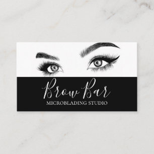 Carte De Visite Brosses et cils Microblading, Eyelash Extensions B