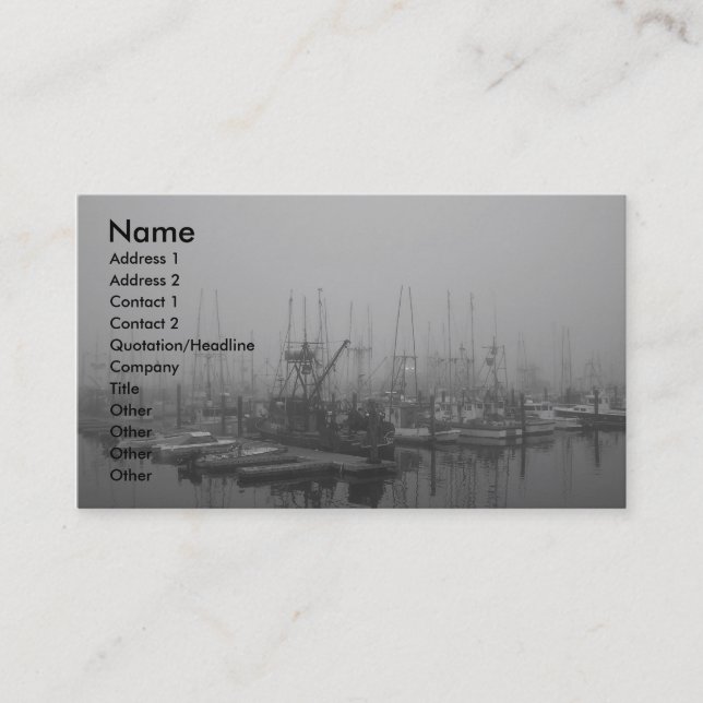 Carte De Visite Brouillard dans le port (Devant)