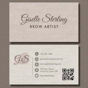 Carte de visite Brow Artist Blush Beige Linen Élég