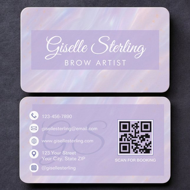 Carte De Visite Brow Artist Opal Holographic (Créateur téléchargé)