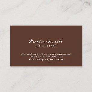 Carte De Visite Brown couleur minimaliste moderne professionnel