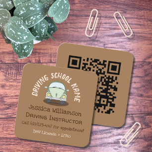 Carte de visite Brown de l'instructeur de conduite