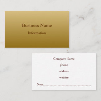 Carte de visite Brown d'or