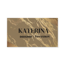 Carte de visite Brown élégant | Professionnel & Mi