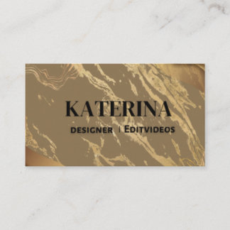 Carte de visite Brown élégant | Professionnel & Mi