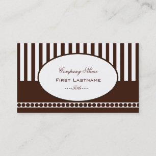 Carte de visite Brown et blanc de rayure