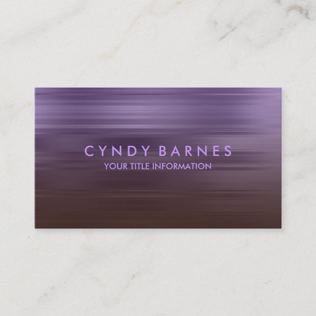 Carte de visite Brown et violet (Devant)