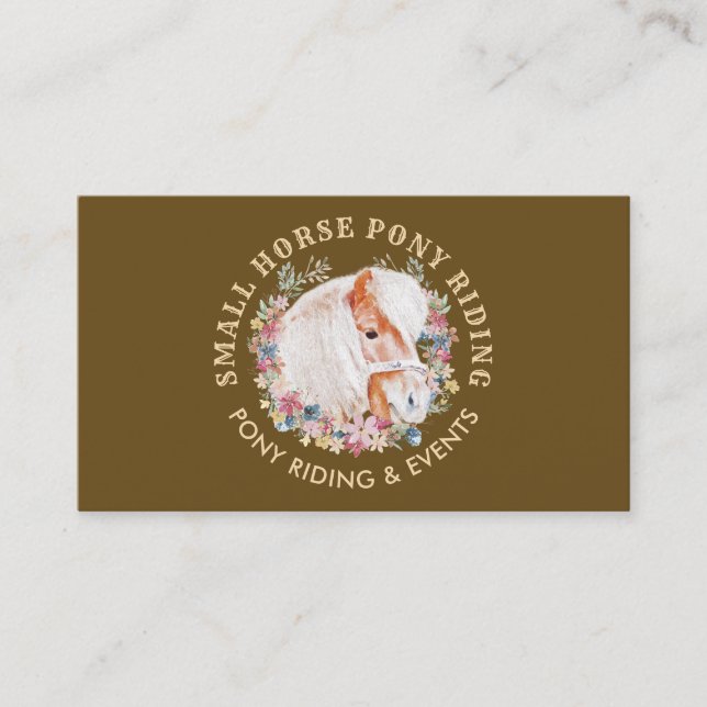 Carte De Visite Brown Horse Pony Ride Walk Breed Farm (Devant)