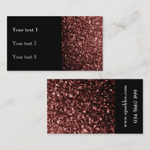 Carte De Visite Brown rouge faux brillant parties scintillant scin