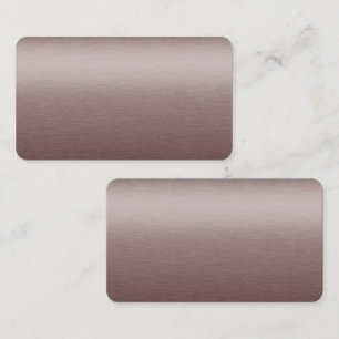 Carte de visite Brown vierge en métal