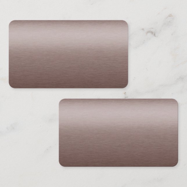 Carte de visite Brown vierge en métal (Devant / Derrière)