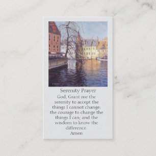 Carte De Visite Bruges Canal Blues Oranges Purples Sympathie Prièr