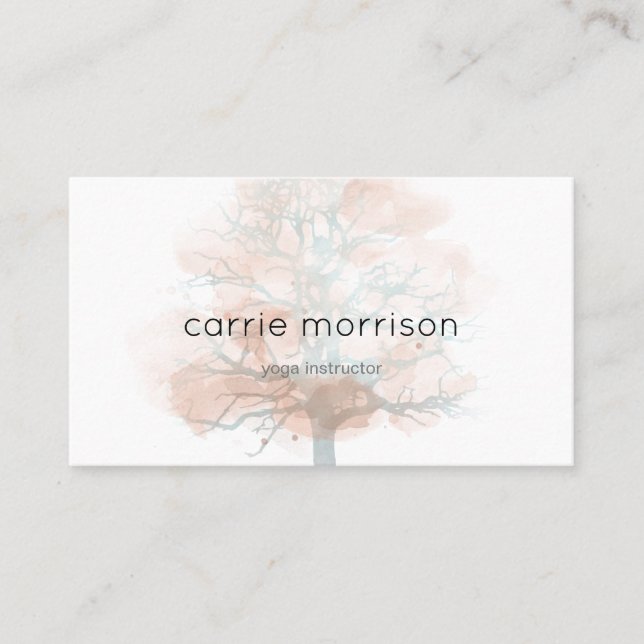 carte de visite brumeux d'arbre (Devant)