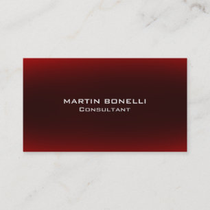 Carte De Visite Brun foncé Rouge tendance Plaine propre