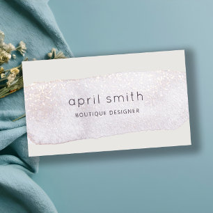 Carte De Visite Brush Abstrait Lilac Stoke Aquarelle Shimmer