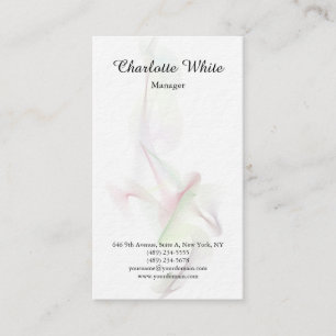 Carte De Visite Brush noir blanc Script Courbes Abstraites moderne