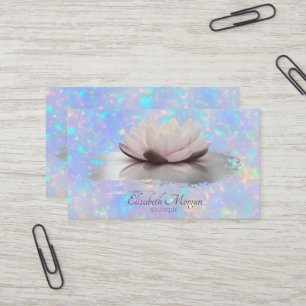 Carte De Visite Brush Stroke moderne Lotus Optique holographique