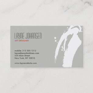 CARTE DE VISITE BRUSHSTROKE BLANC