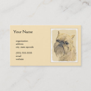 Carte De Visite Bruxelles Griffon Peinture - Cute Original Chien A