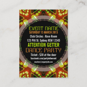 Carte De Visite Bubble Dots ÉVÉNEMENT FÊTE Mini Flyers