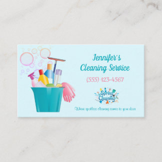 Carte De Visite Bubbles Nettoyage Fournitures Services de Nettoyag