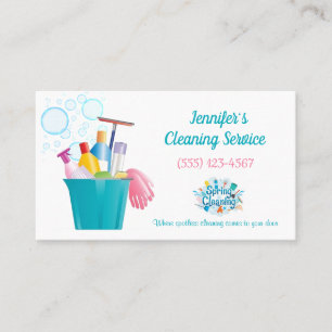 Carte De Visite Bubbles Nettoyage Fournitures Services de Nettoyag