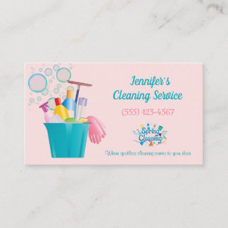Carte De Visite Bubbles Nettoyage Fournitures Services de Nettoyag